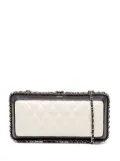 CHANEL Pre-Owned 2012 Bicolor Quilted Lambskin Chain Around Clutch crossbody bag - White