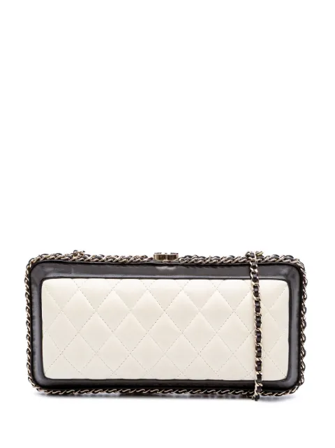 CHANEL Pre-Owned 2012 Bicolor Quilted Lambskin Chain Around Clutch crossbody bag