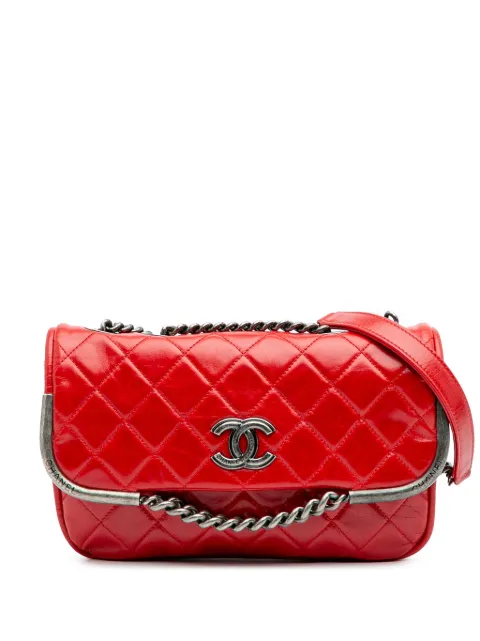 CHANEL Pre-Owned 2013-2014 Aged Calfskin CC Chain Frame Flap crossbody bag