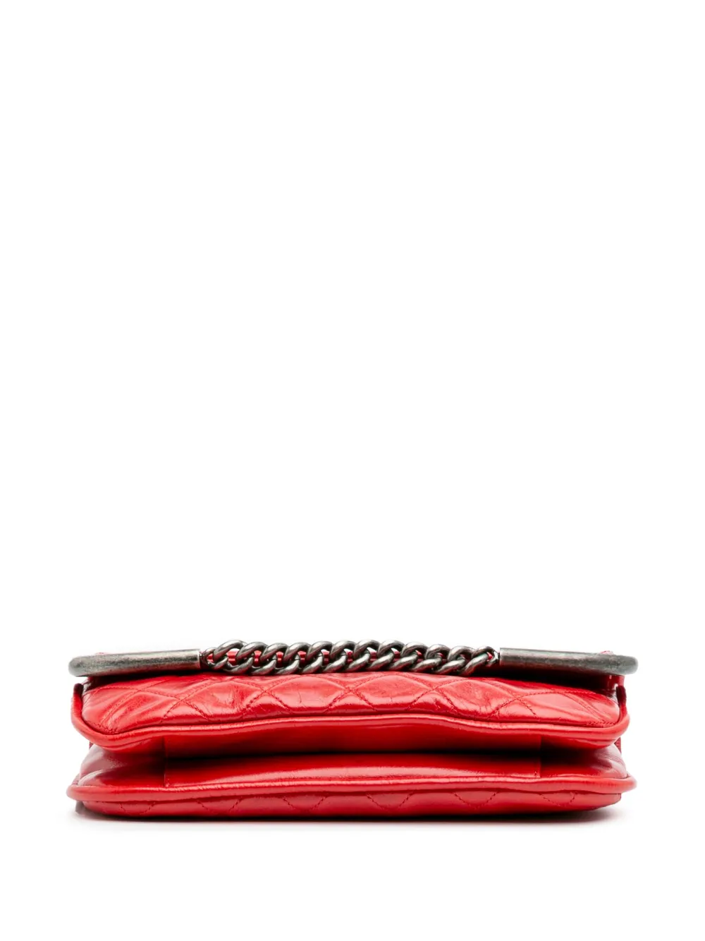 Pre-owned Chanel 2013-2014 Aged Calfskin Cc Chain Frame Flap Crossbody Bag