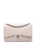 CHANEL Pre-Owned 2011 Jumbo Classic Lambskin Double Flap shoulder bag - White