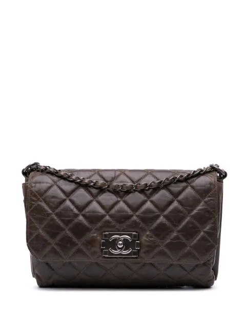 CHANEL Pre-Owned 2012 Quilted Glazed Calfskin Soft Boy Flap shoulder bag