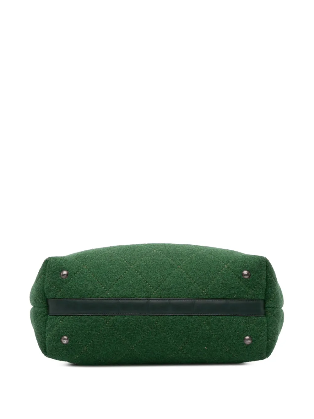 Pre-owned Chanel 2011 Medium Cc Quilted Felt Pop Tote Satchel