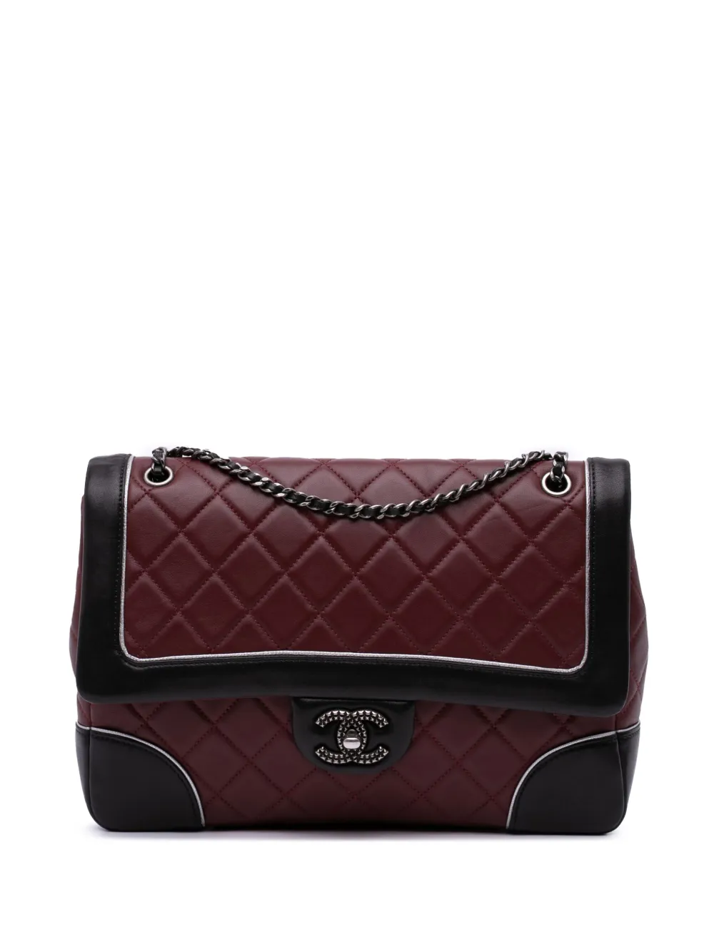CHANEL Pre-Owned 2015-2016 Paris-Salzburg Jumbo Bicolor Quilted CHANEL Pre-Owned 2015-2016 Paris-Salzburg Jumbo Bicolor Quilted