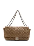 CHANEL Pre-Owned 2009-2010 Jumbo Quilted Lambskin Coco Rain Flap shoulder bag - Brown