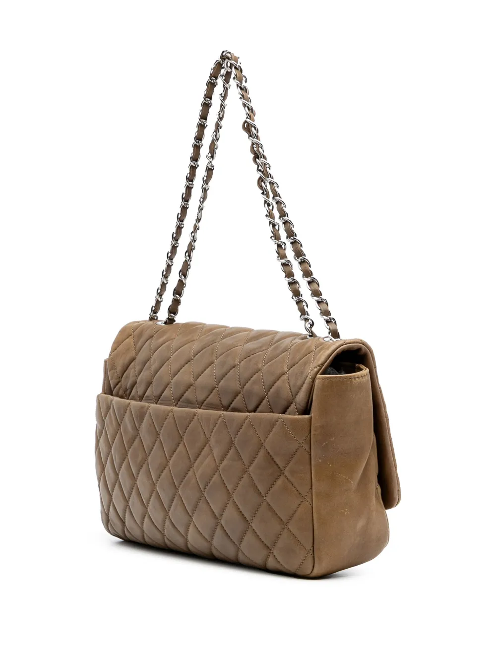 Pre-owned Chanel 2009-2010 Jumbo Quilted Lambskin Coco Rain Flap Shoulder Bag
