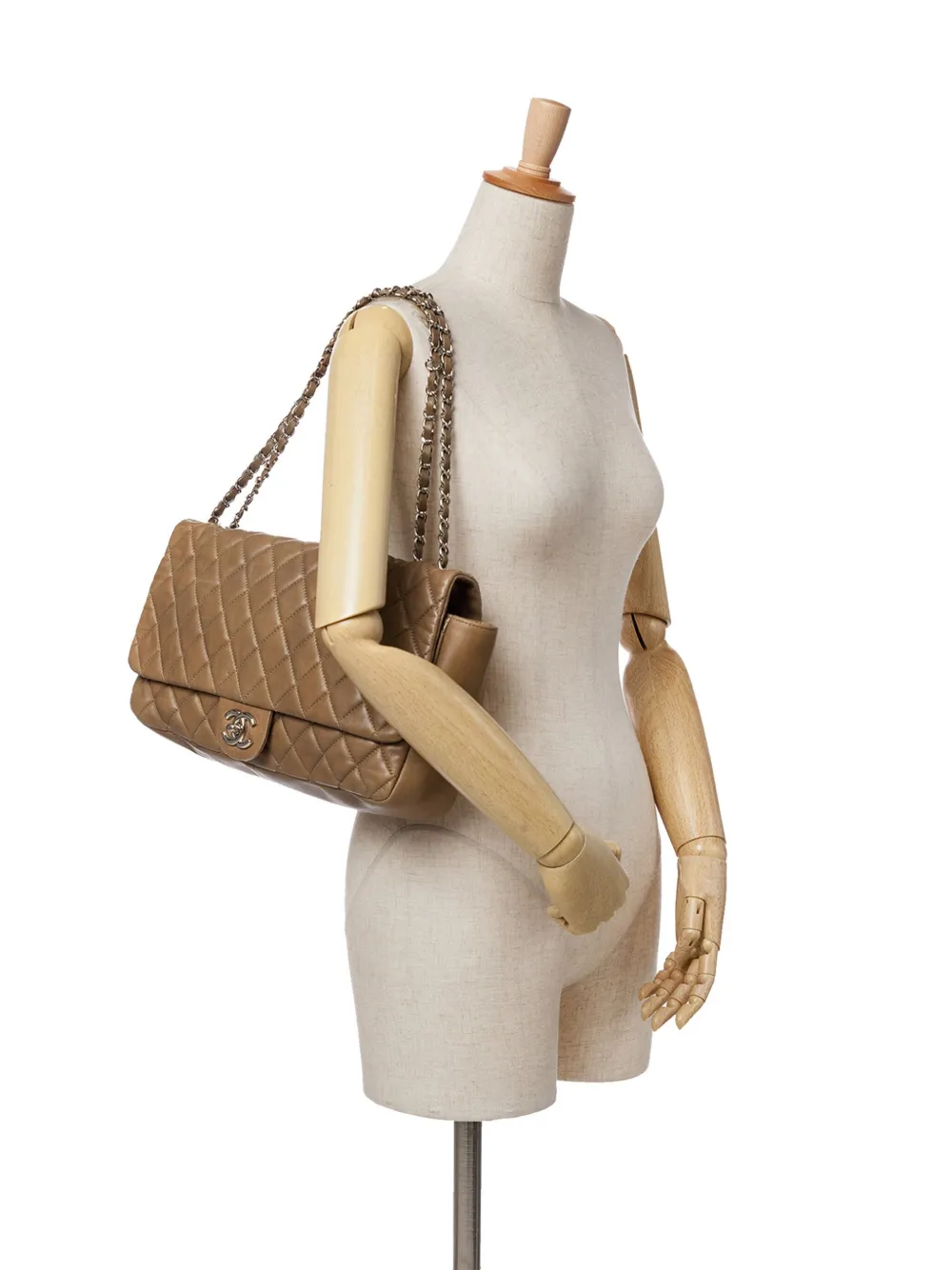 Pre-owned Chanel 2009-2010 Jumbo Quilted Lambskin Coco Rain Flap Shoulder Bag