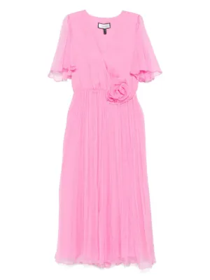 sachin and babi light blue dress self portrait pink chiffon midi dress main image 0