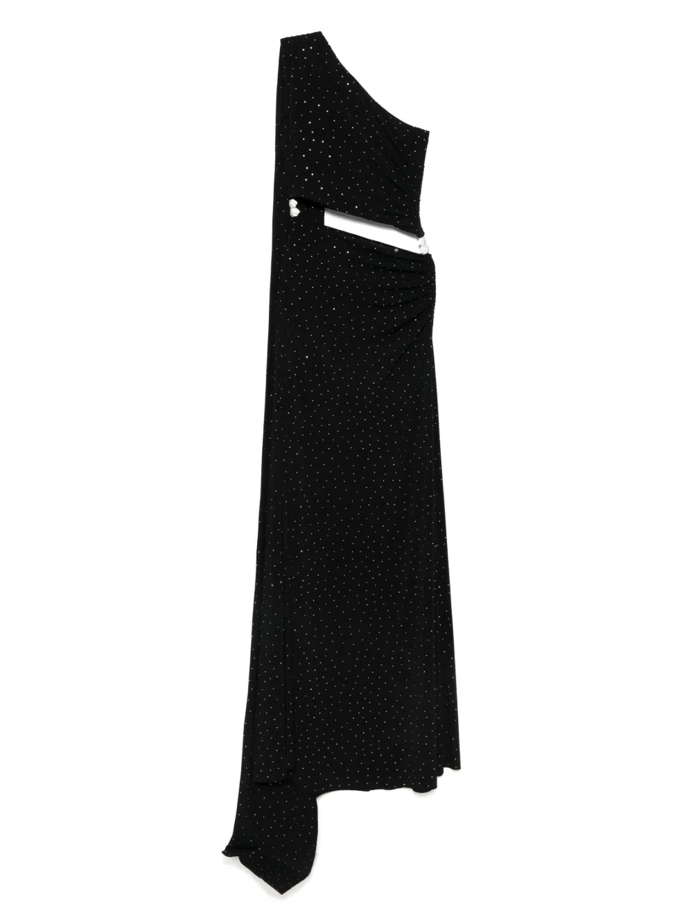 NISSA robe à une épaule | noir | Image 1