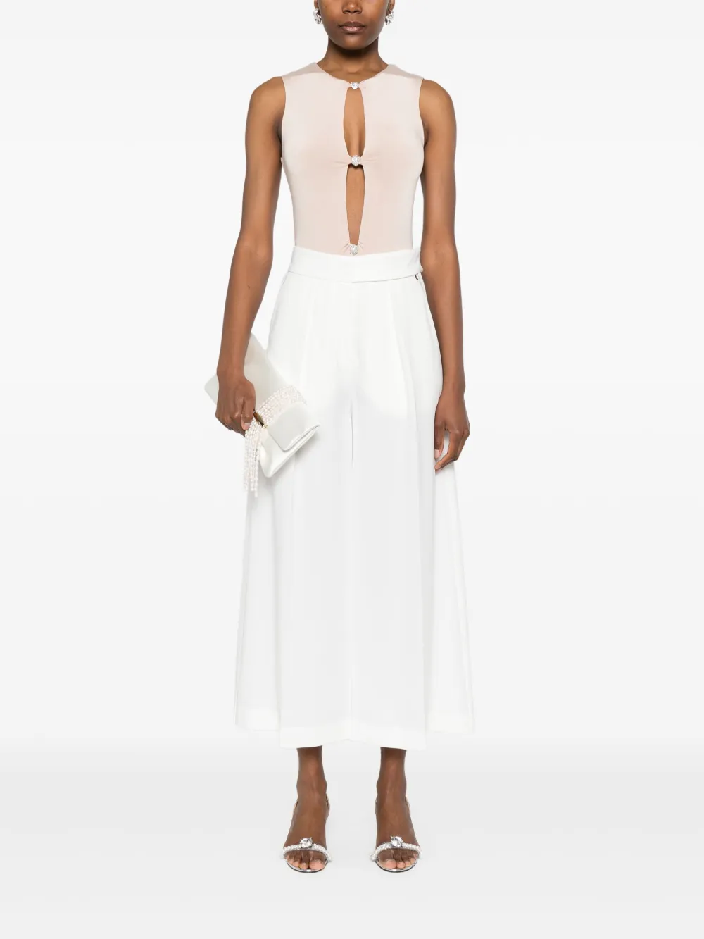 NISSA pleated pants - Wit
