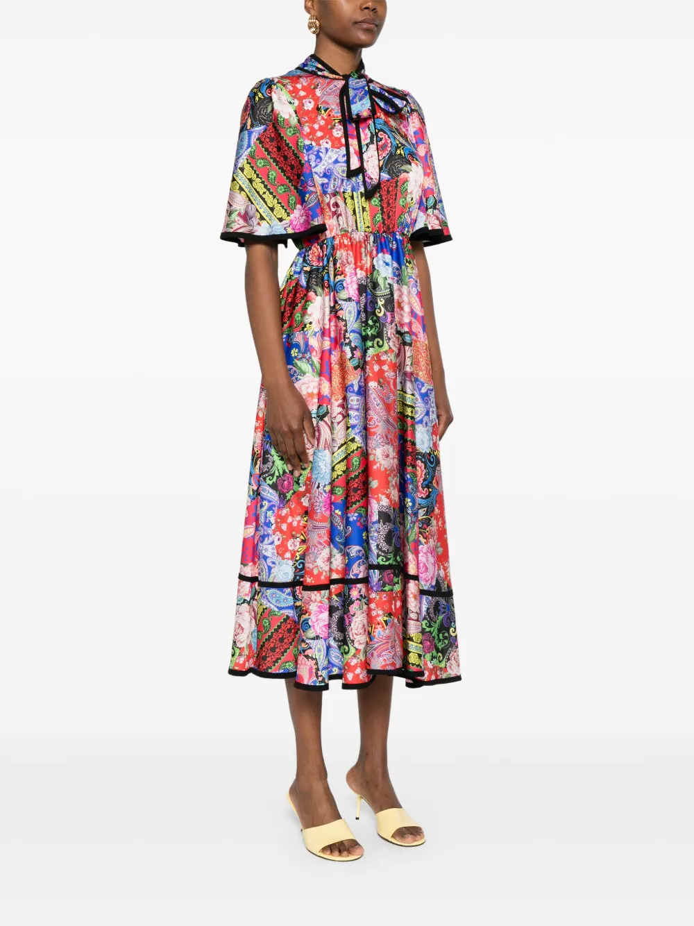 NISSA Jurk met paisley-print Rood