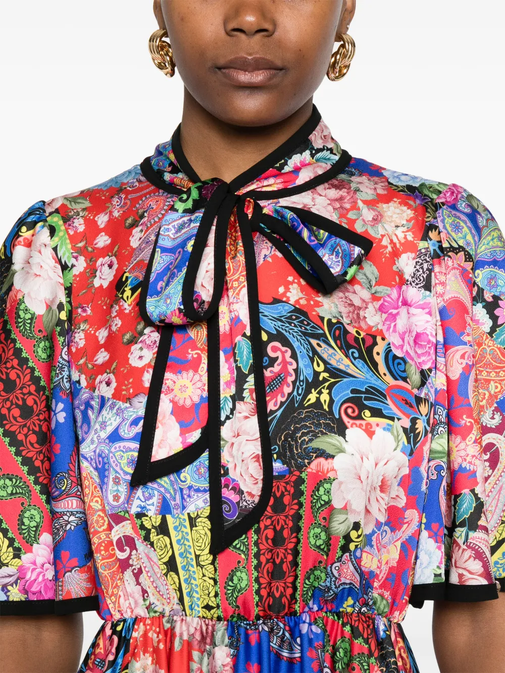 NISSA Jurk met paisley-print Rood