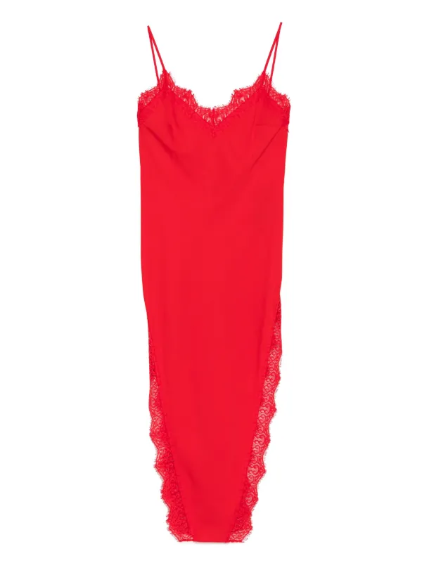 NISSA side-slits Slip Dress | Red | FARFETCH