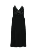 NISSA sequin-embellished midi dress - Black