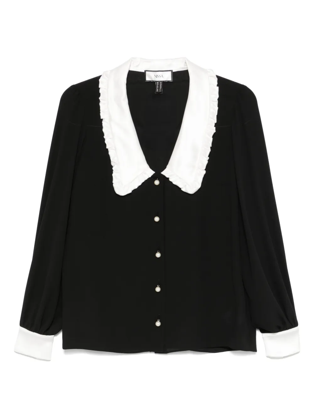 contrasting-trim shirt