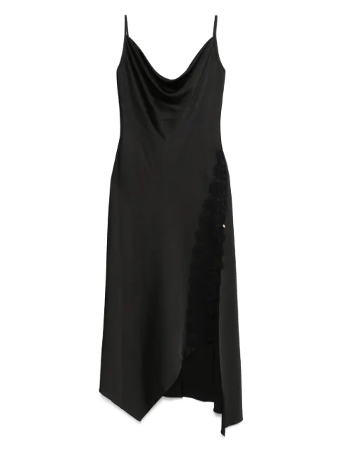 NISSA vestido satinado con tirantes finos