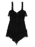NISSA tassel-detail mini dress - Black