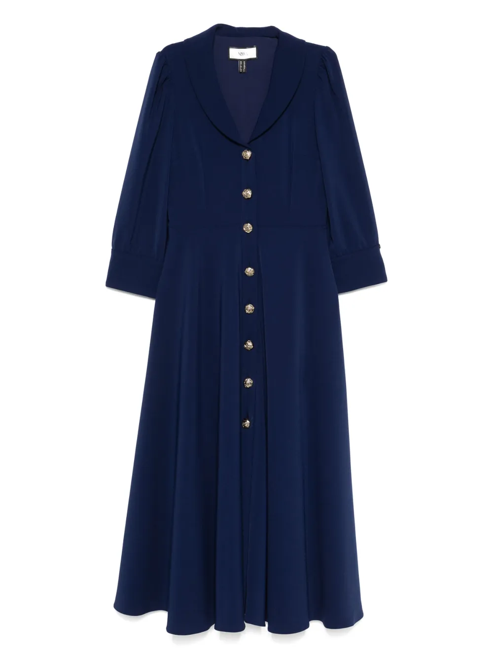 NISSA vestido midi tejido con botones | azul | Image 1