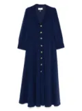 NISSA button-down midi dress - Blue