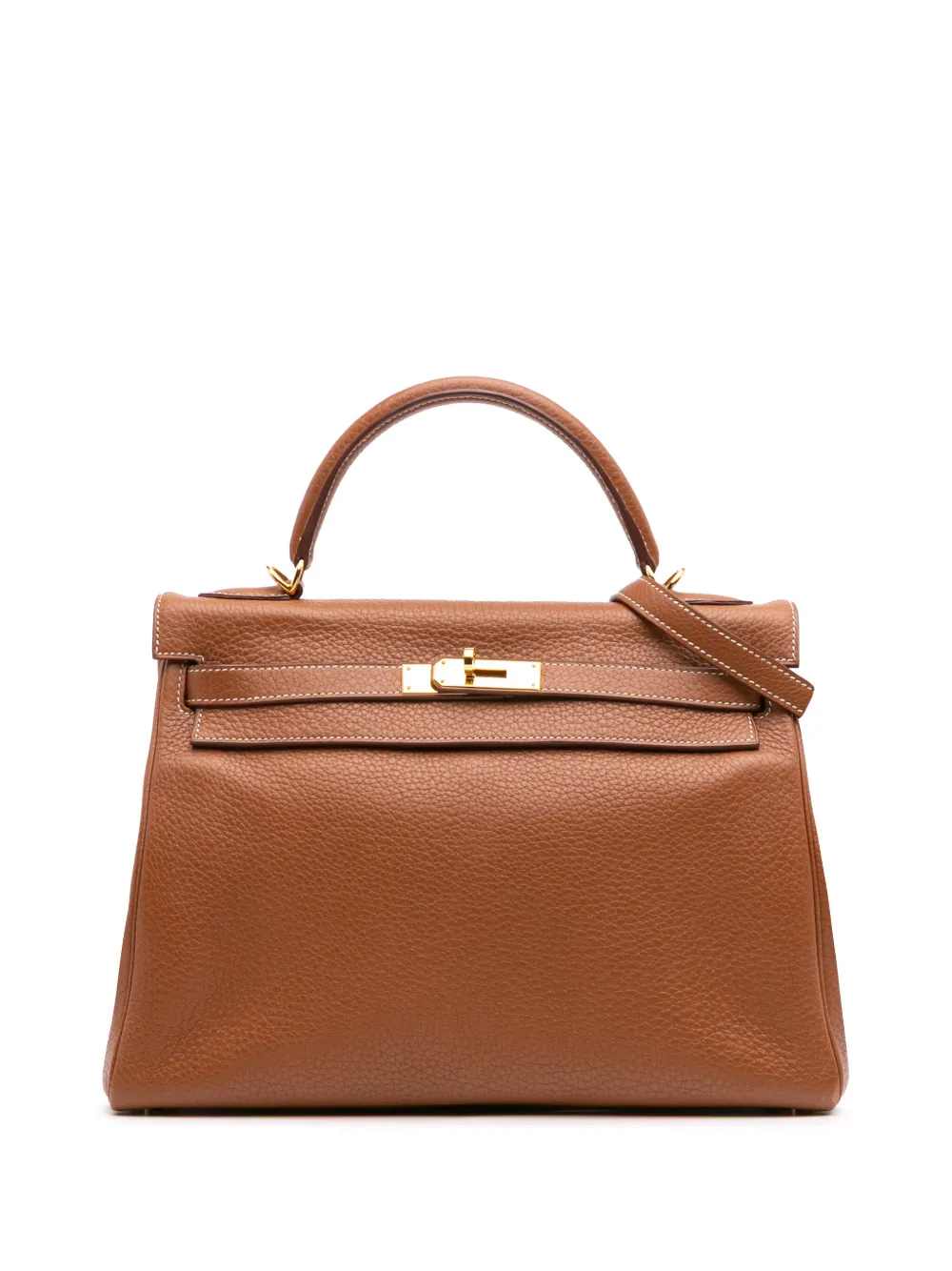 Hermès Pre-Owned 2008 Togo Kelly II Retourne 32 satchel - ブラウン Hermès Pre-Owned 2008 Togo Kelly II Retourne 32 satchel - ブラウン
