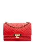 CHANEL Pre-Owned 2013-2014 Large Quilted Lambskin Golden Class Flap shoulder bag - Red