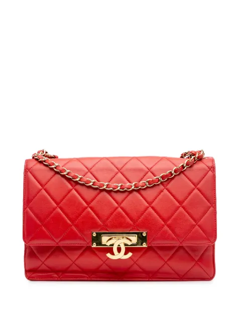CHANEL Pre-Owned 2013-2014 Large Quilted Lambskin Golden Class Flap shoulder bag