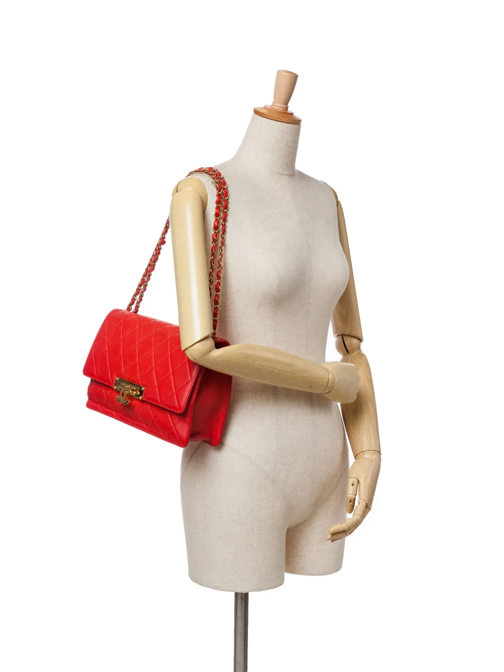 CHANEL Pre-Owned 2013-2014 Large Quilted Lambskin Golden Class Flap shoulder bag | Pre-Owned | Image 2