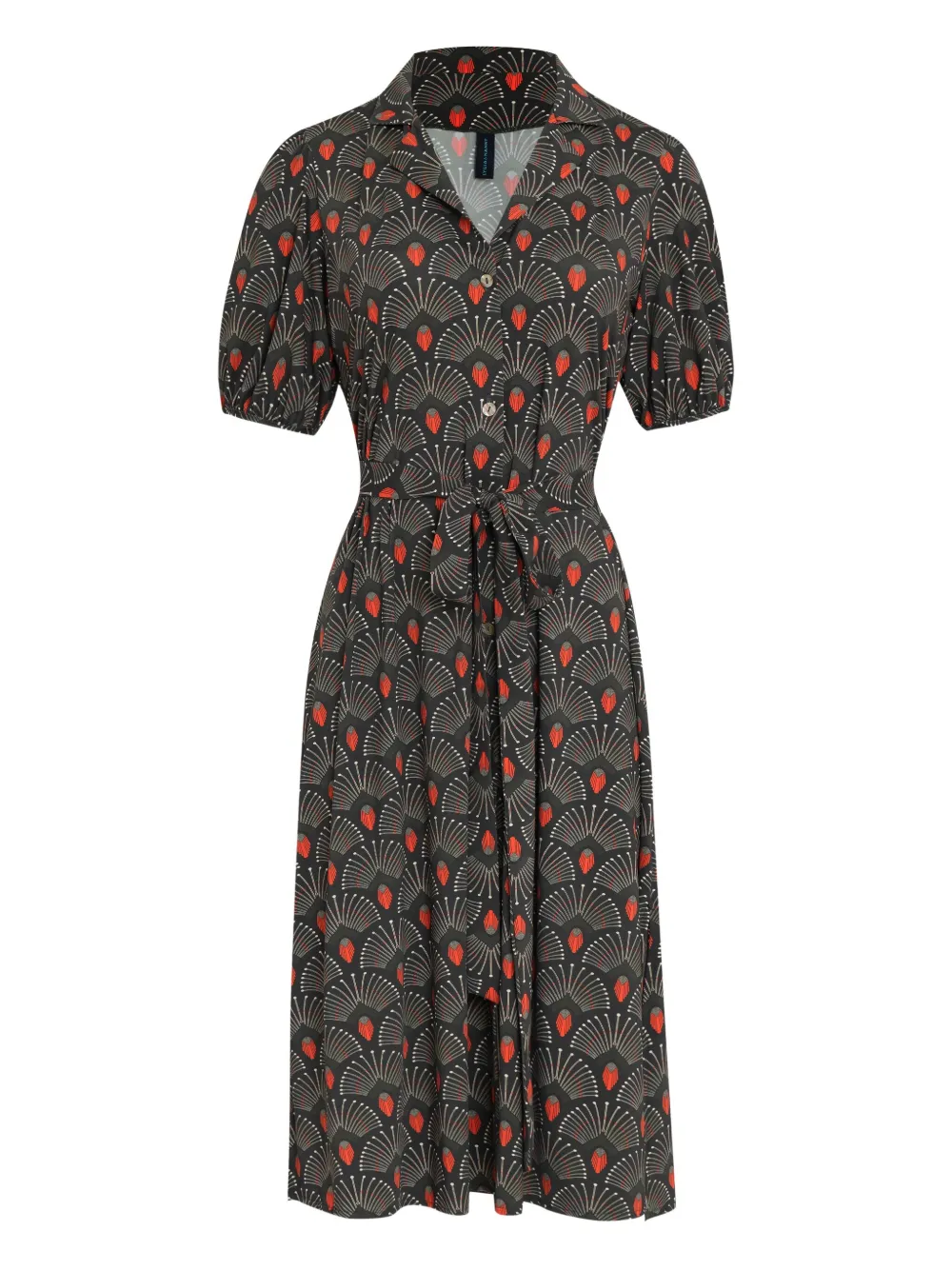 Themis floral-print belted midi dress