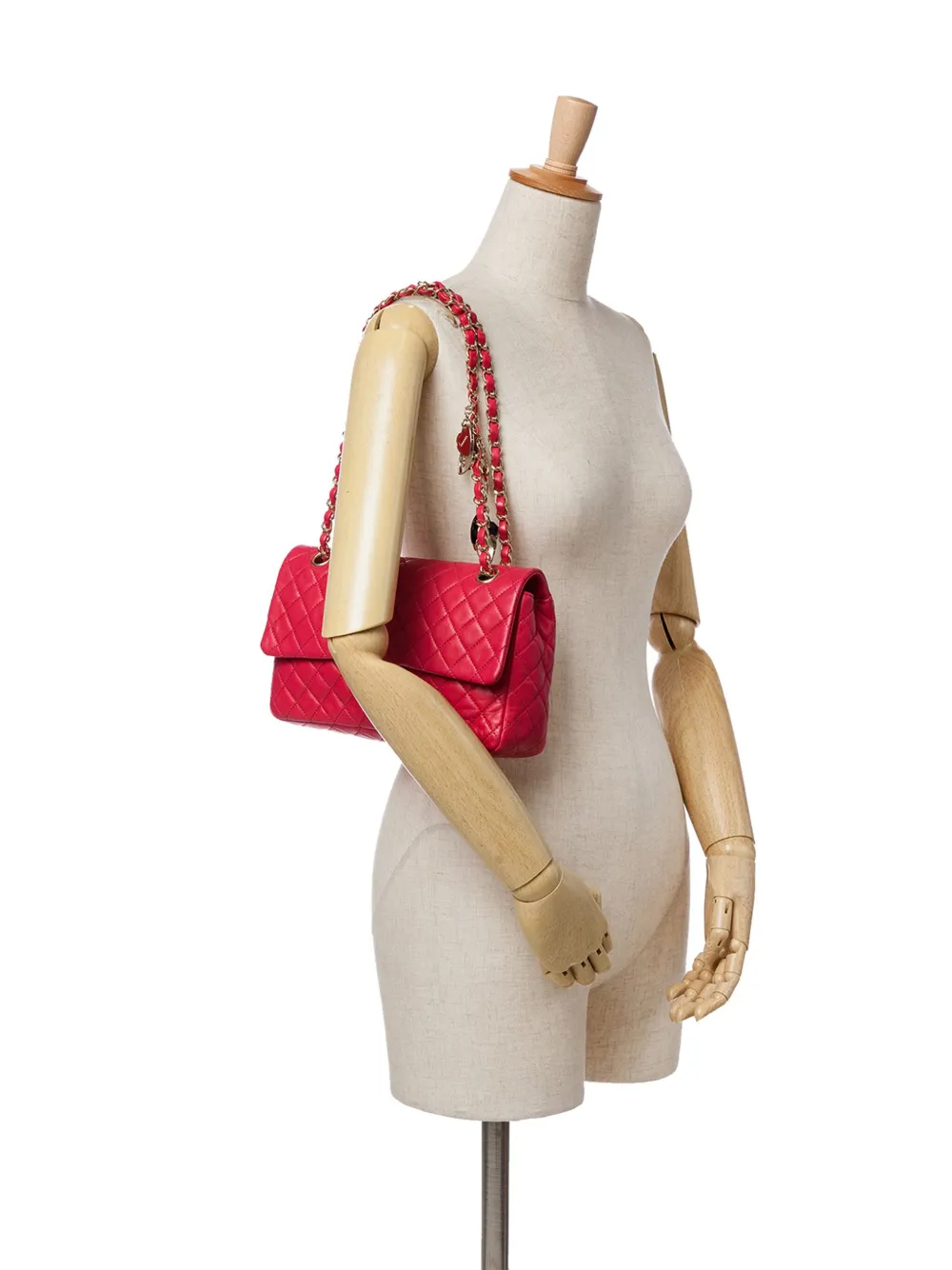 CHANEL Pre-Owned 2009-2010 Medium Classic Lambskin Valentines Heart Charms Single Flap shoulder bag | Pre-Owned | Image 2