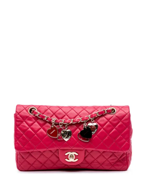 CHANEL Pre-Owned 2009-2010 Medium Classic Lambskin Valentines Heart Charms Single Flap shoulder bag
