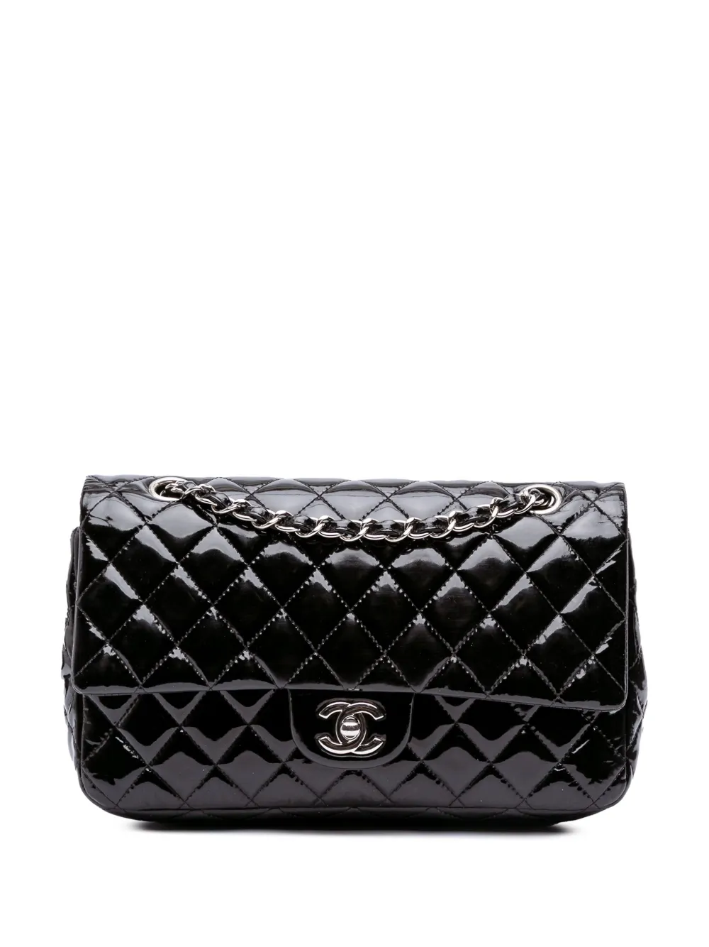 CHANEL Pre-Owned 2014-2015 Medium Classic Patent Double Flap shoulder CHANEL Pre-Owned 2014-2015 Medium Classic Patent Double Flap shoulder
