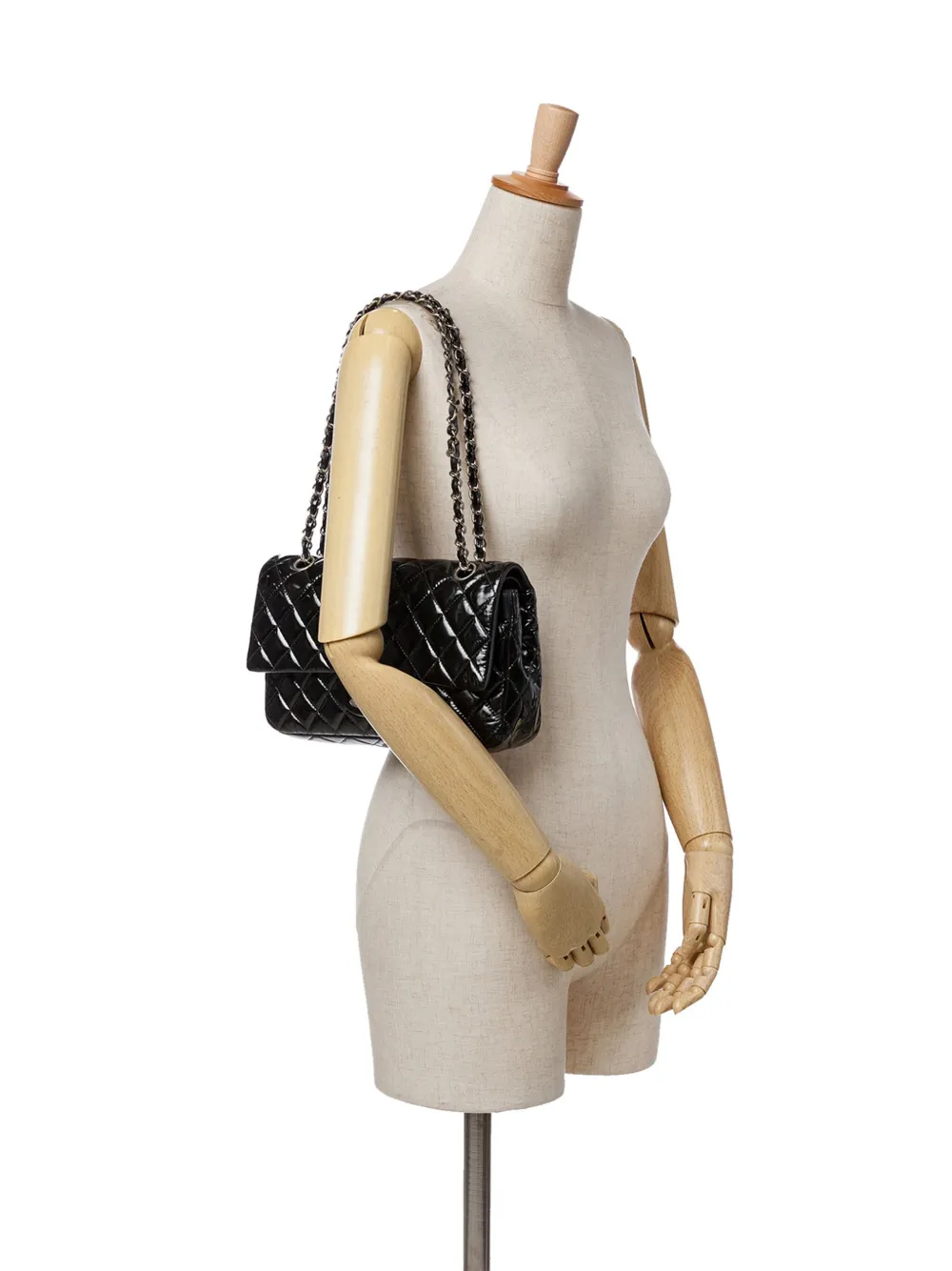 CHANEL Pre-Owned 2014-2015 Medium Classic Patent Double Flap shoulder bag | Pre-Owned | Image 2