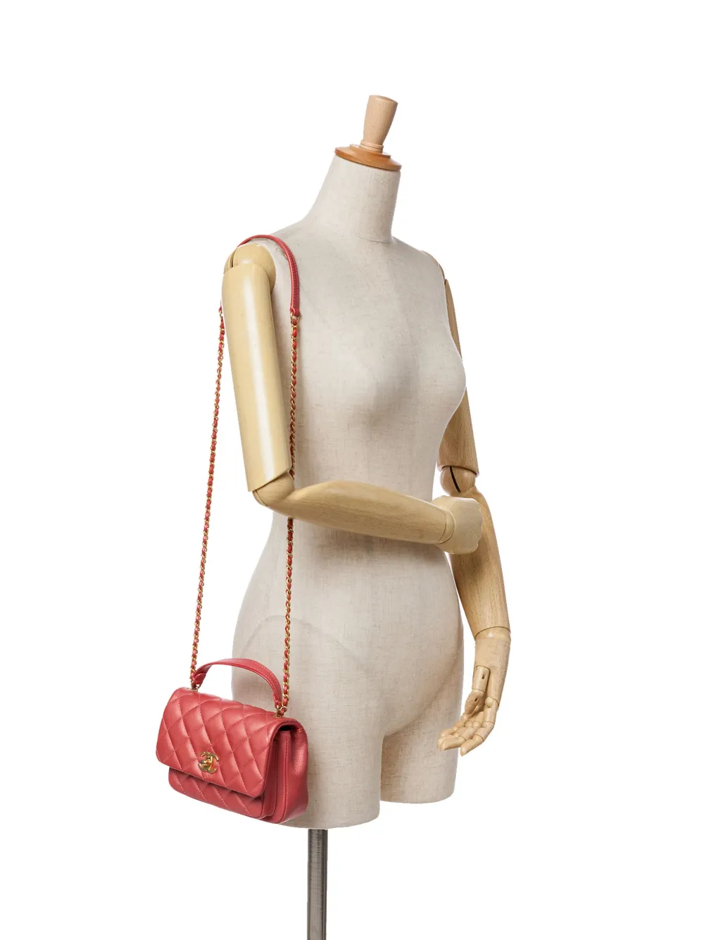 CHANEL Pre-Owned bolsa satchel Quilted Metallic Calfskin Top Handle Flap 2019 | Estilos de archivo | Image 2