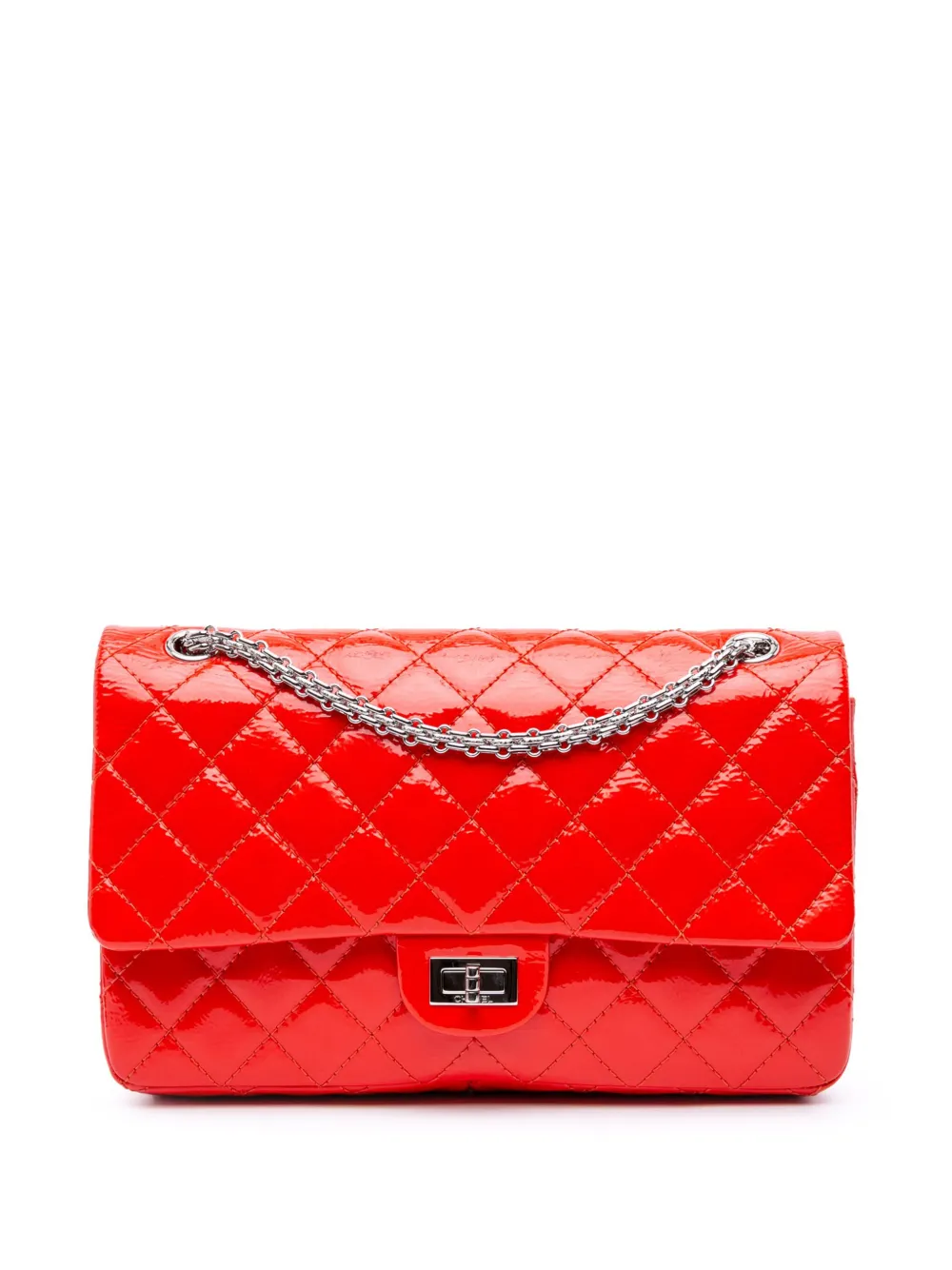 CHANEL Pre-Owned 2010-2011 Reissue 2.55 Patent Double Flap 226 shoulder bag | Red | Image 1