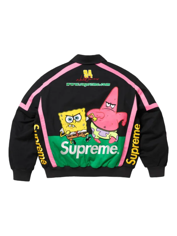 Supreme x SpongeBob SquarePants Jeff Hamilton Racing Jacket