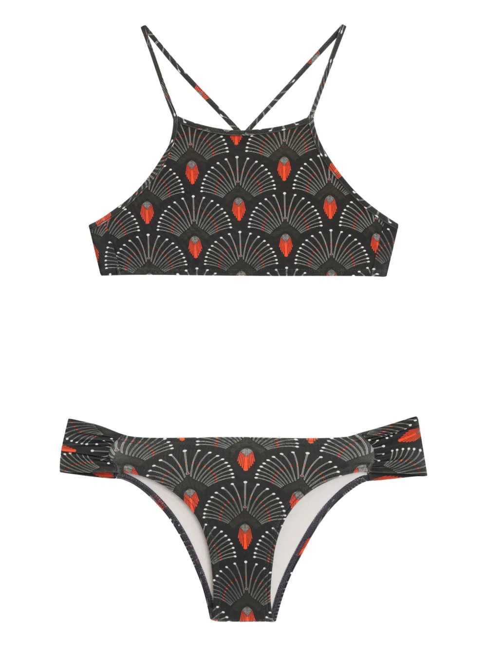 Lygia & Nanny Bikini met tulpenpatroon Zwart