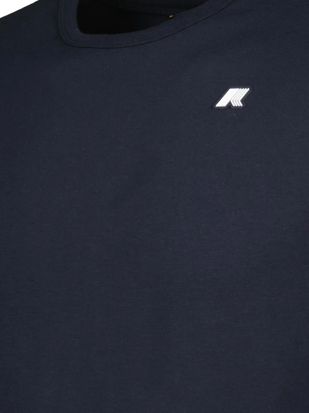 K-Way Katoenen T-shirt met logopatch Blauw
