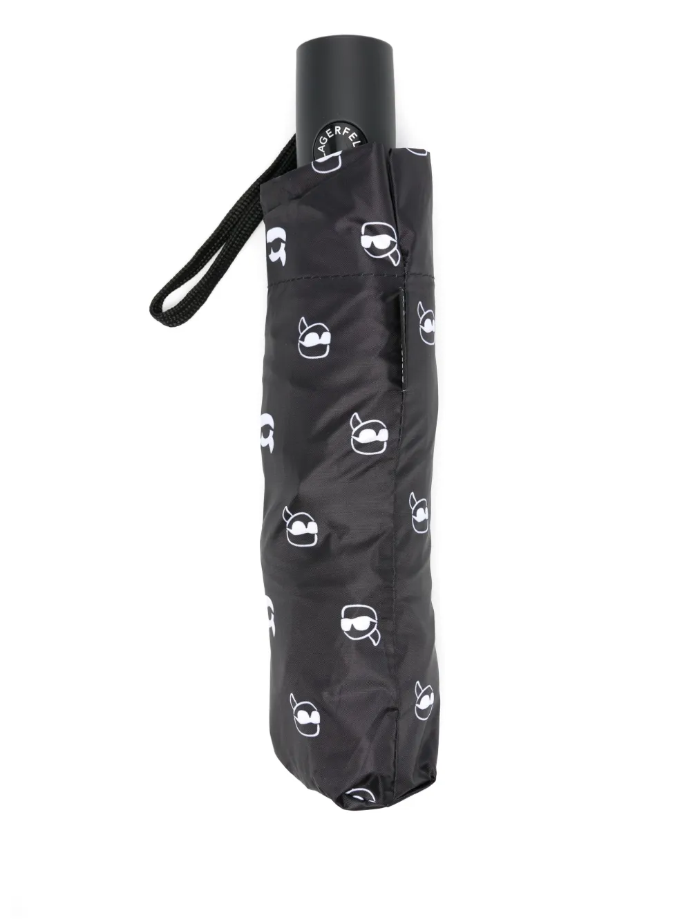 Karl Lagerfeld parapluie à logo imprimé | noir | Image 1