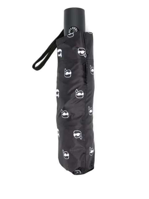 Karl Lagerfeld paraguas con logo estampado