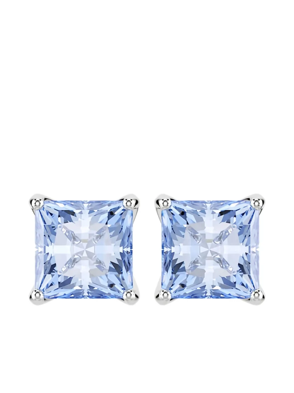Swarovski Square-cut Crystal Earrings In Silver