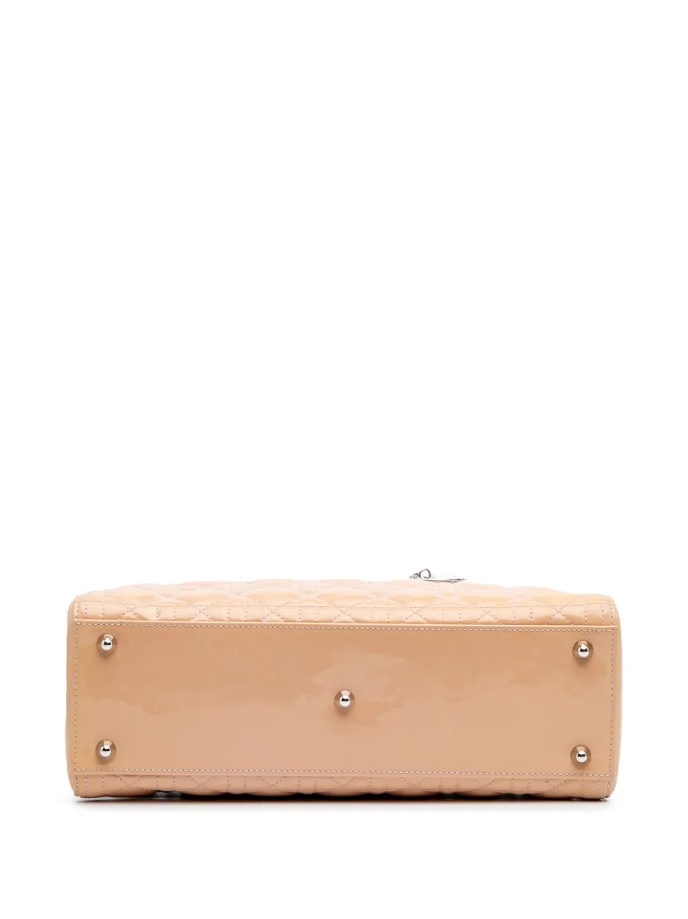 Pre-owned Dior 2015 Large Patent Cannage Lady Satchel