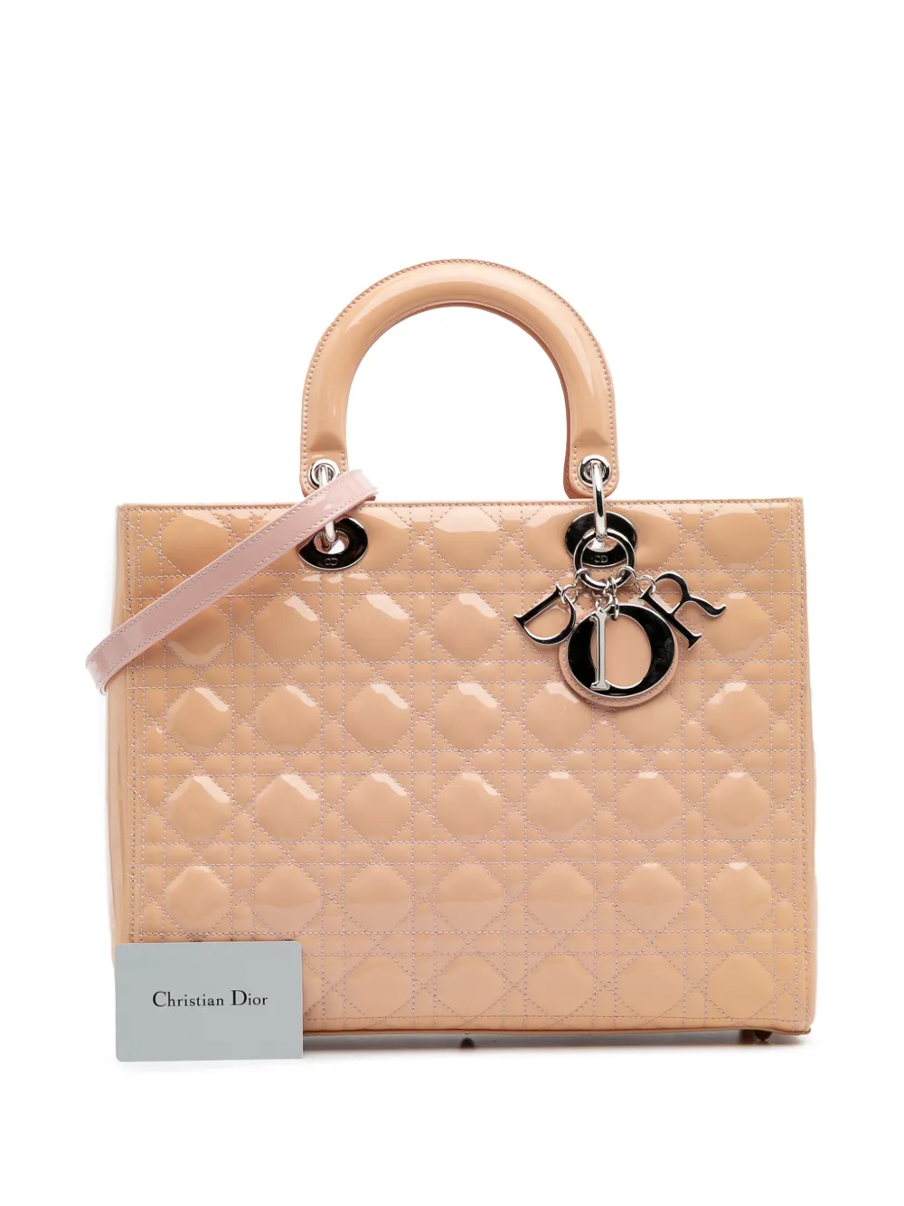 Christian Dior Pre-Owned 2015 ラージ パテント カナージュ