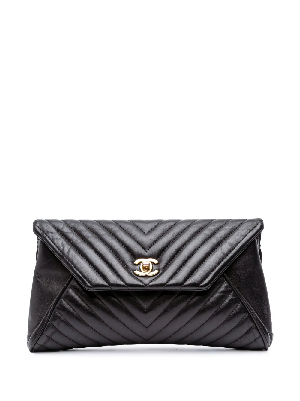 CHANEL Pre-Owned 2017-2018 Chevron Lambskin Fold Up Again clutch bag - CHANEL Pre-Owned 2017-2018 Chevron Lambskin Fold Up Again clutch bag -