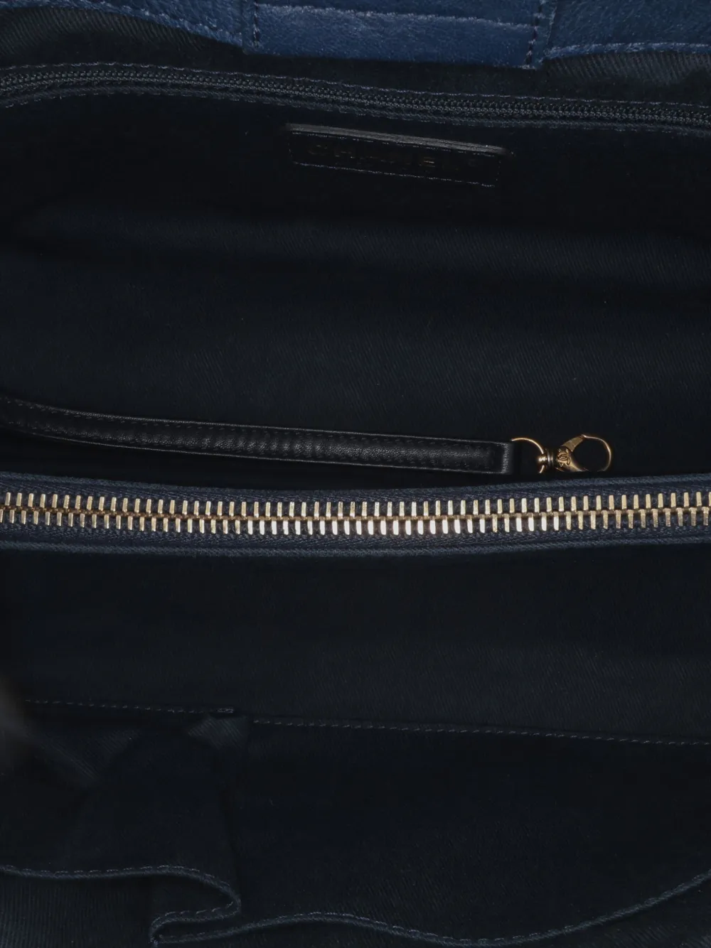 Pre-owned Chanel 2015-2016 Medium Chevron Wrinkled Calfskin Medallion Charm Tote Bag