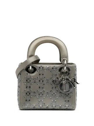 Christian Dior Pre-Owned 2018 ミニ サテン カナージュ ストラス