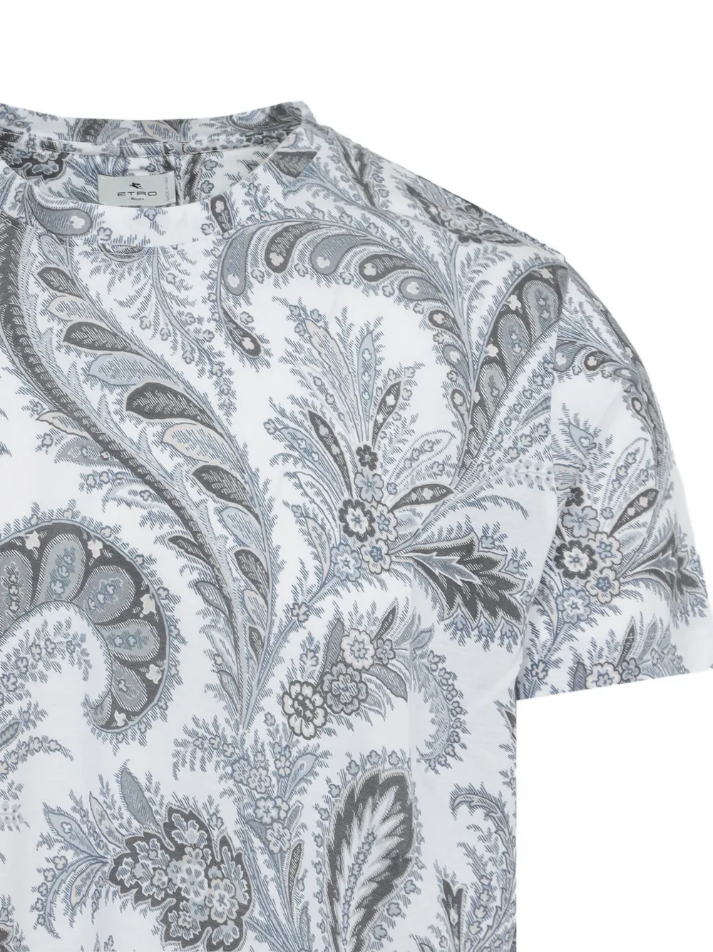 ETRO T-shirt met paisley-print Grijs