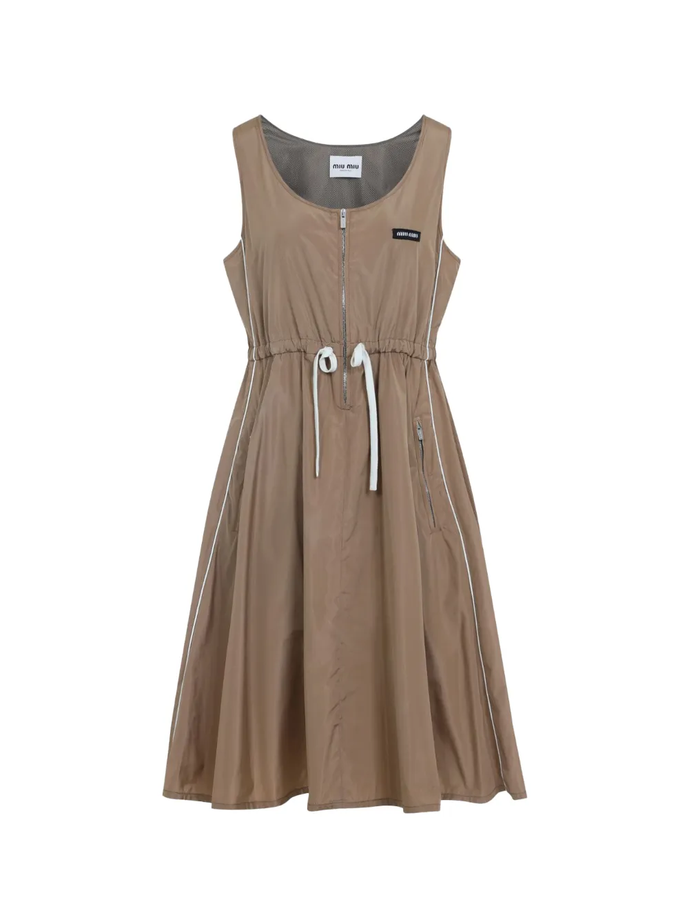 Miu Miu drawstring-waist dress - Toni neutri