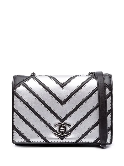 CHANEL Pre-Owned 2016-2017 Small Chevron Lambskin Couture Flap crossbody bag