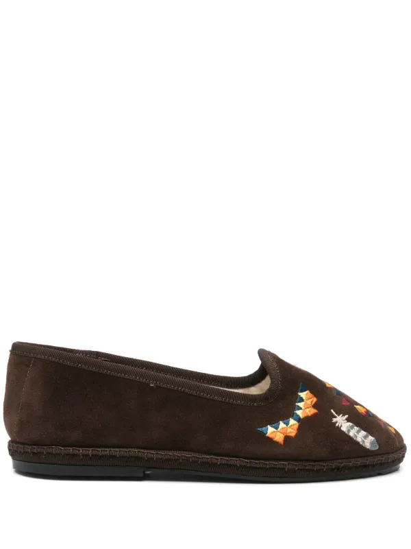 Fortela Wfrutater Flat Pumps in Brown