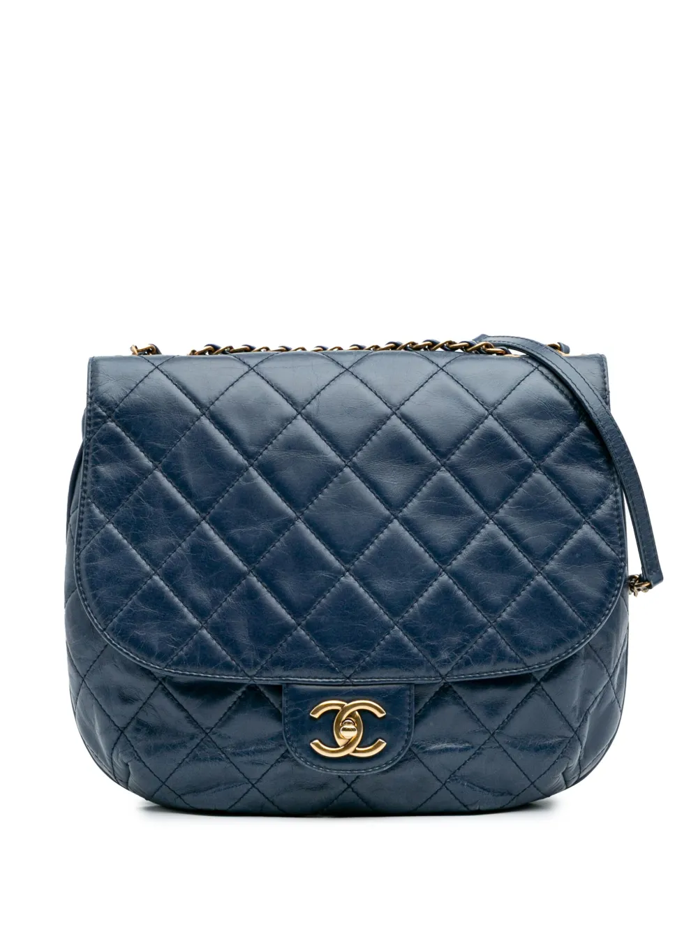 CHANEL Pre-Owned 2014-2015 Medium Quilted Glazed Calfskin Bubble CC CHANEL Pre-Owned 2014-2015 Medium Quilted Glazed Calfskin Bubble CC